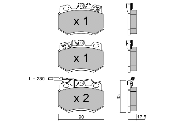 Kit de plaquettes de frein, frein à disque AISIN BPPE-1020