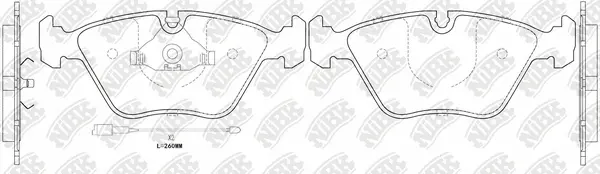 Kit de plaquettes de frein, frein à disque NiBK PN0012W