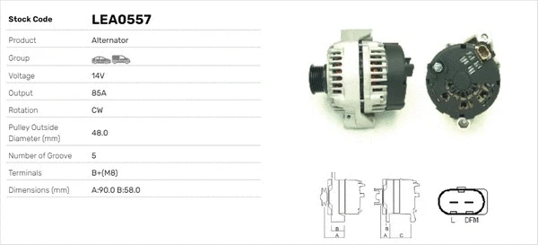 Alternateur LUSA LEA0557