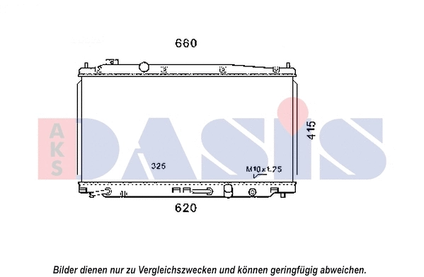 Radiateur, refroidissement du moteur AKS DASIS 100079N