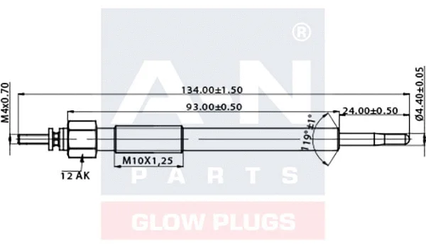 Bougie de préchauffage A-N PARTS A-N132525