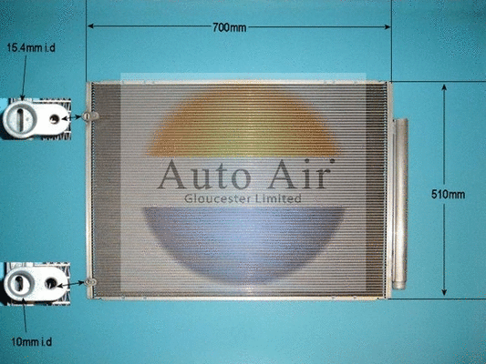 Condenseur, climatisation AUTO AIR GLOUCESTER 16-9954