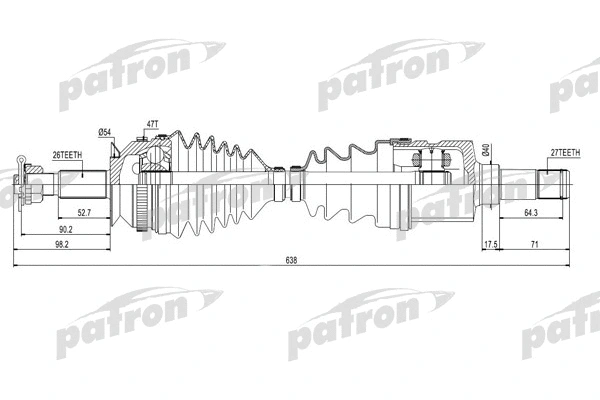 Arbre de transmission PATRON PDS0423