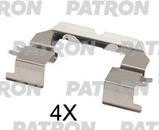 Kit d'accessoires, plaquette de frein à disque PATRON PSRK1333