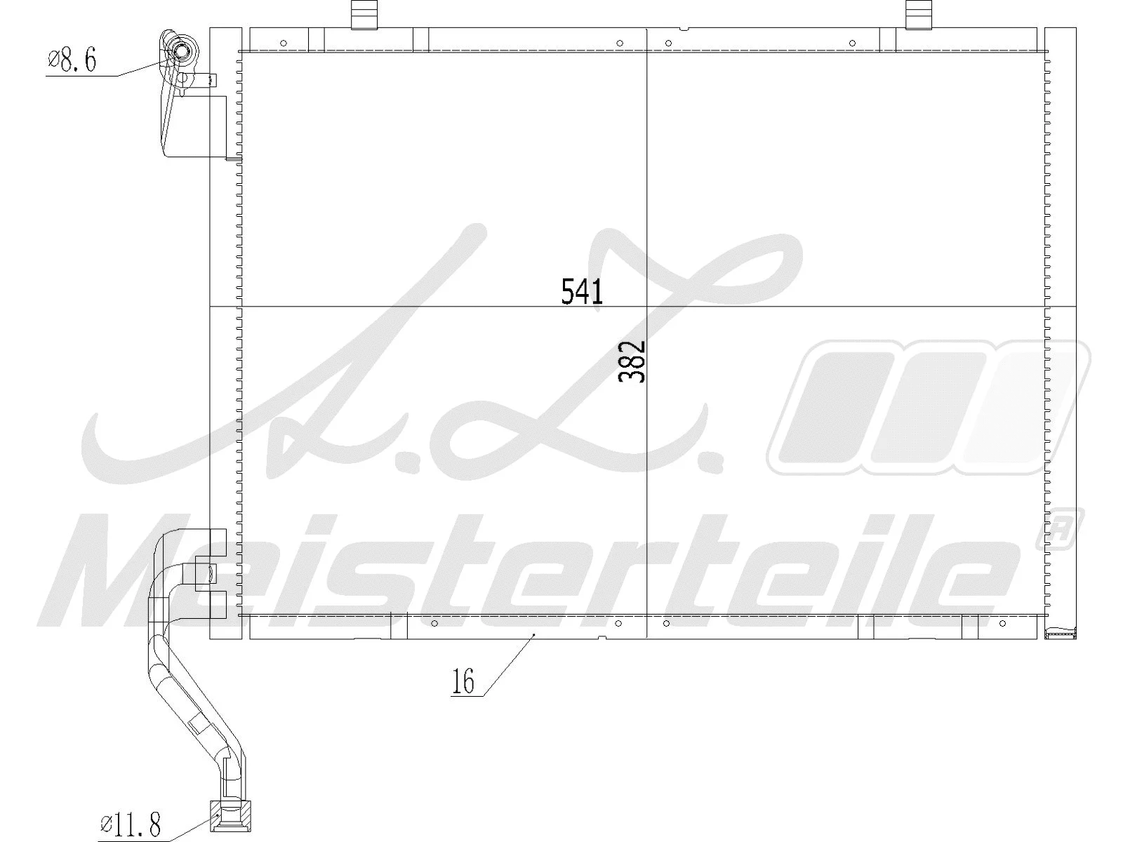 Condenseur, climatisation A.Z. Meisterteile AZMT-45-030-1435