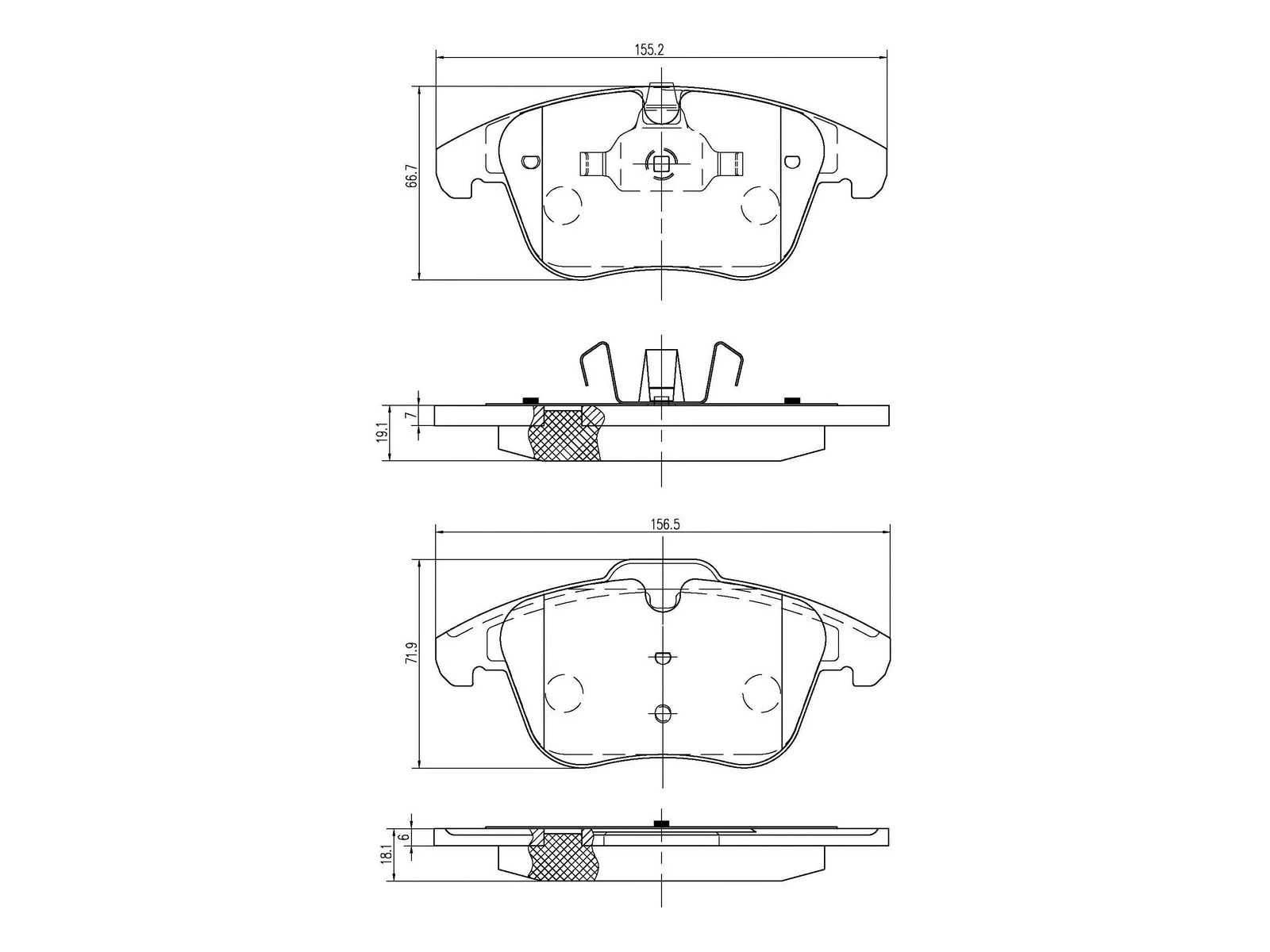 Kit de plaquettes de frein, frein à disque A.Z. Meisterteile AZMT-44-022-1246