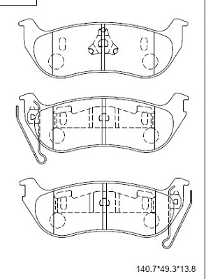 Kit de plaquettes de frein, frein à disque ASIMCO KD6522