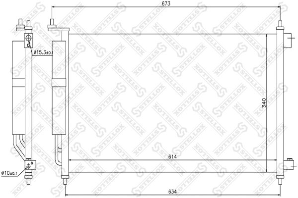 Condenseur, climatisation STELLOX 10-45224-SX