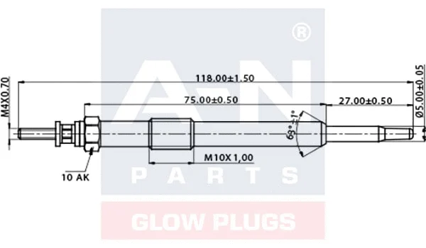 Bougie de préchauffage A-N PARTS A-N118492