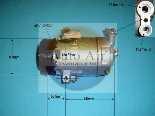 Compresseur, climatisation AUTO AIR GLOUCESTER 14-1252P