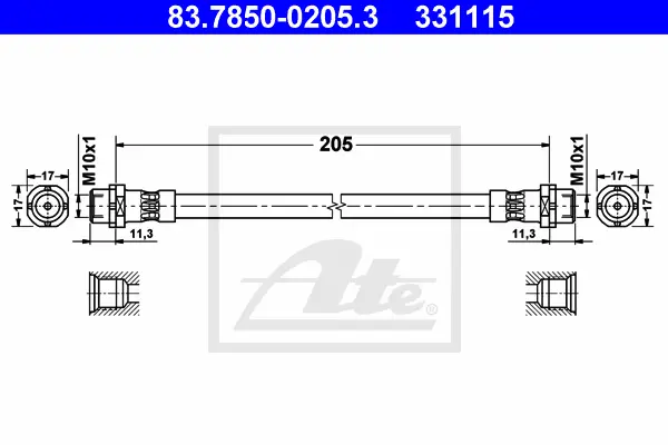 Flexible de frein ATE-APAC 83.7850-0205.3