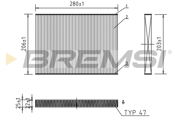Filtre, air de l'habitacle BREMSI FC0084