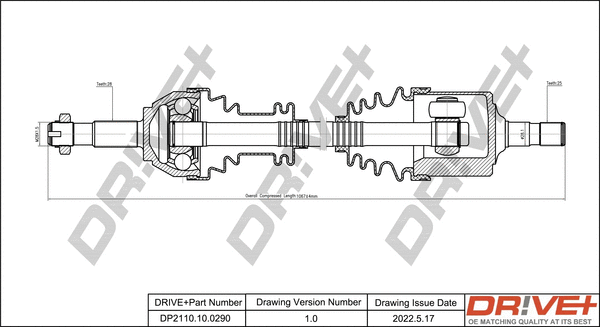 Arbre de transmission Dr!ve+ DP2110.10.0290