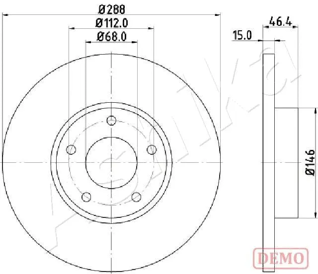 Disque de frein ASHIKA 60-00-0923C