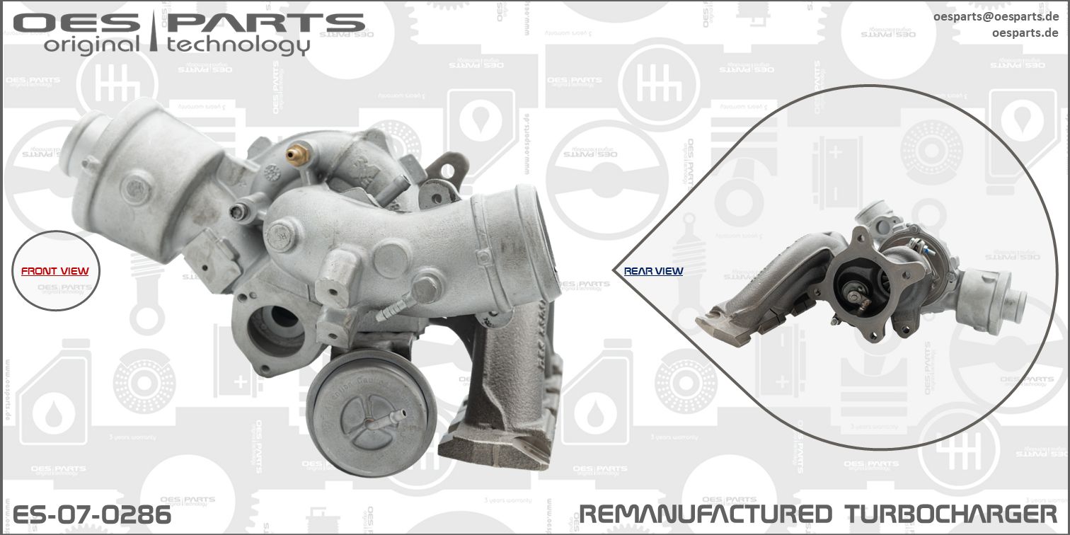Turbocompresseur, suralimentation OES PARTS ES-07-0286