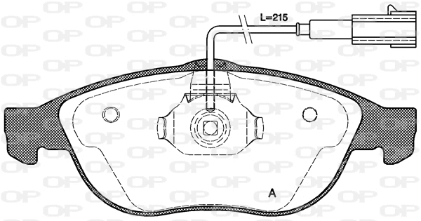Kit de plaquettes de frein, frein à disque OPEN PARTS BPA0660.22