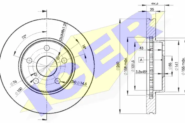 Disque de frein ICER 78BD5030-2