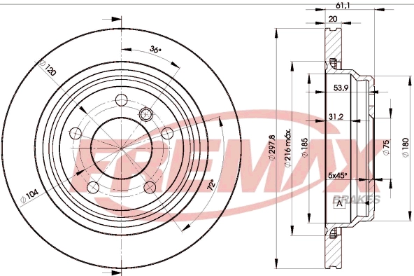 Disque de frein FREMAX BD-3153