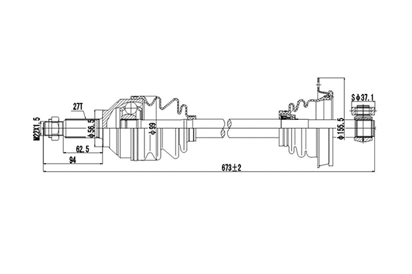 Arbre de transmission DYNAMATRIX DDS244003