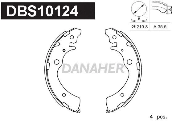 Jeu de mâchoires de frein DANAHER DBS10124