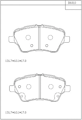 Kit de plaquettes de frein, frein à disque ASIMCO KD6010