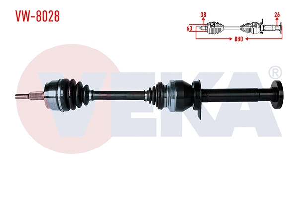 Arbre de transmission VEKA VW-8028