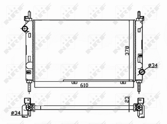 Radiateur, refroidissement du moteur NRF 509528A