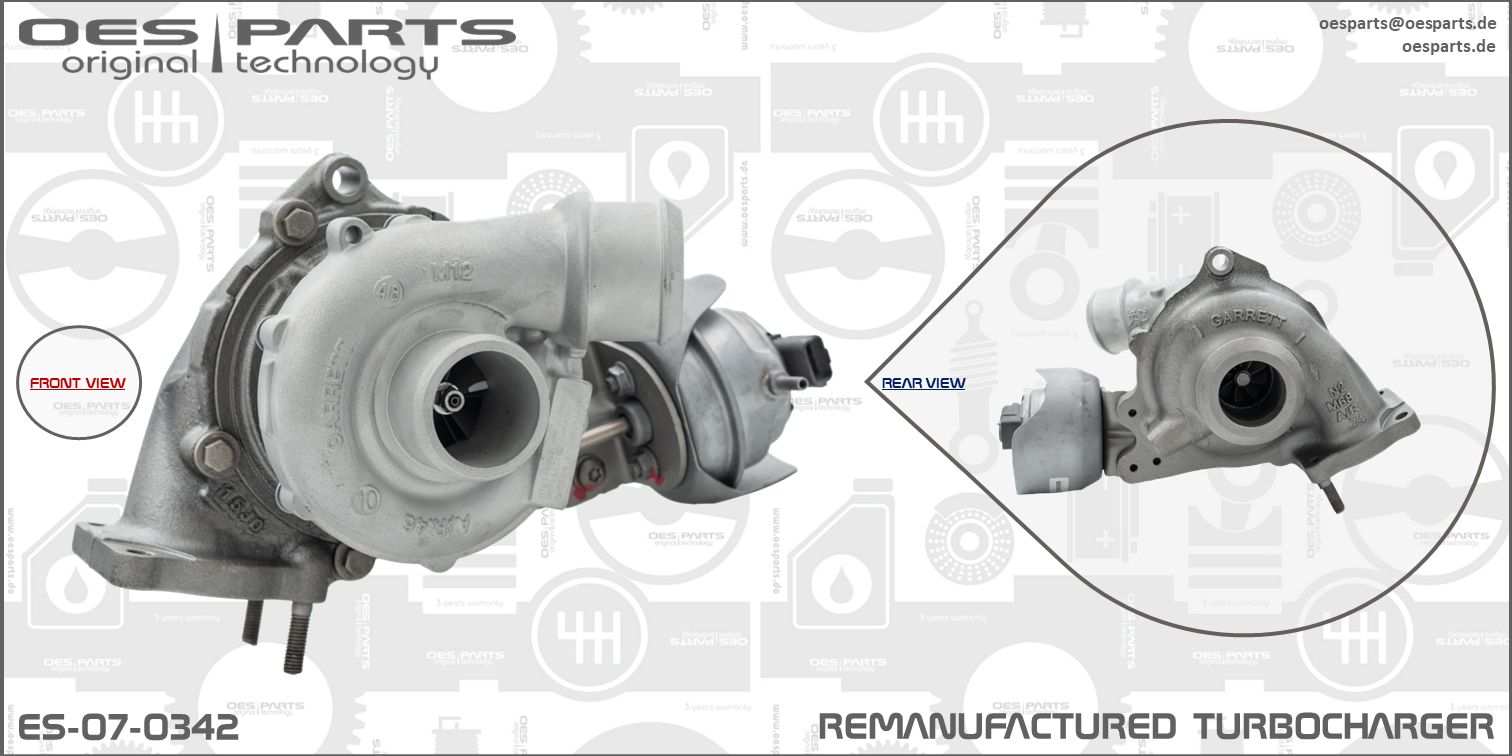 Turbocompresseur, suralimentation OES PARTS ES-07-0342