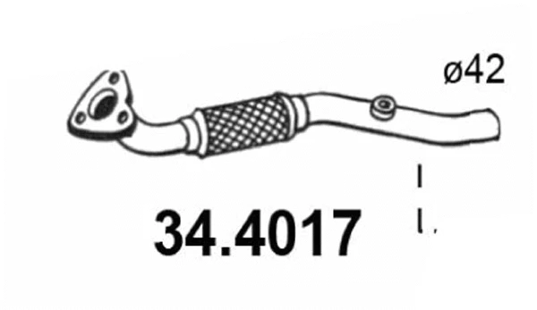 Tuyau d'échappement ASSO 34.4017