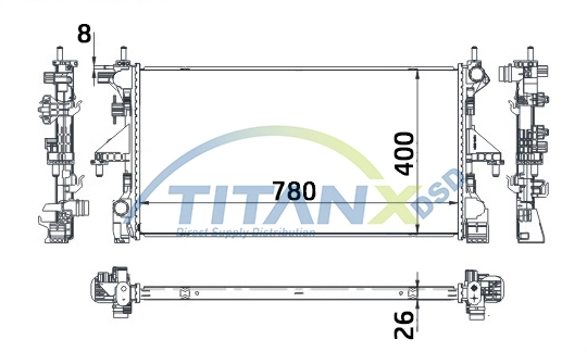 Radiateur, refroidissement du moteur TitanX RD359029