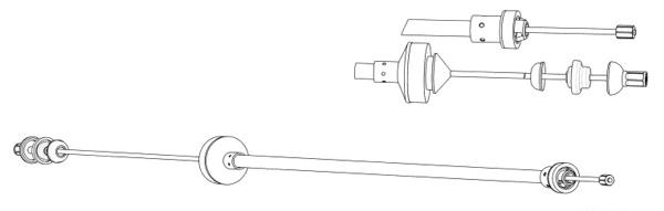 Tirette à câble, commande d'embrayage CEF RT01168