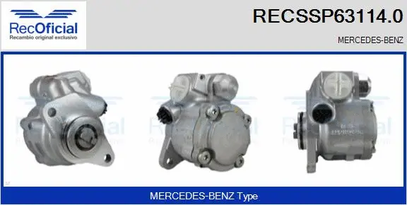 Pompe hydraulique, direction RECOFICIAL RECSSP63114.0