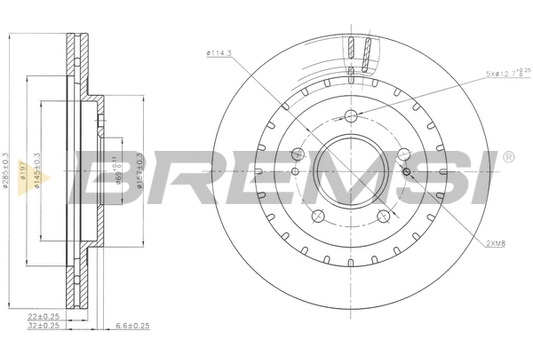 Disque de frein BREMSI CD7399V