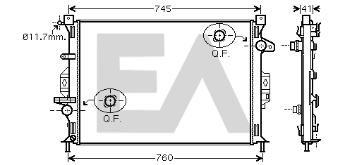 Radiateur, refroidissement du moteur EACLIMA 31R22135
