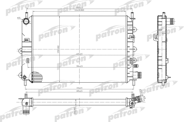 Radiateur, refroidissement du moteur PATRON PRS3434