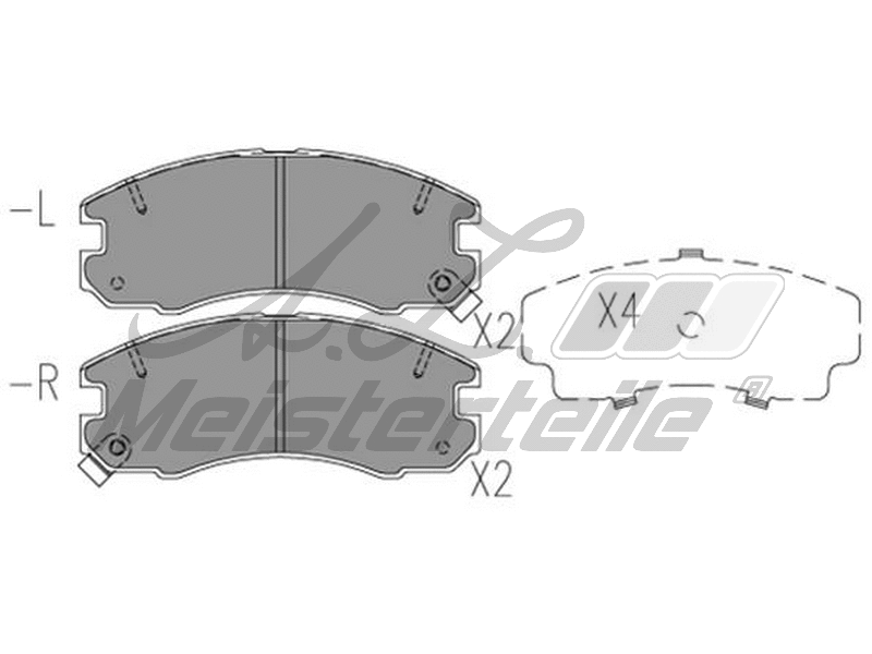 Kit de plaquettes de frein, frein à disque A.Z. Meisterteile AZMT-44-022-2401