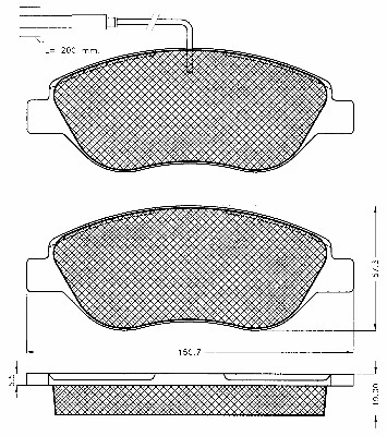 Kit de plaquettes de frein, frein à disque BSF 10569