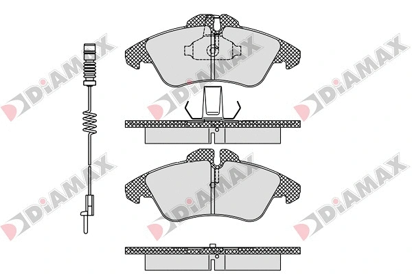 Kit de plaquettes de frein, frein à disque DIAMAX N09058A