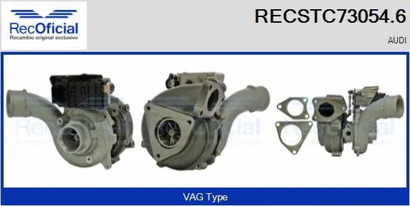 Turbocompresseur, suralimentation RECOFICIAL RECSTC73054.6