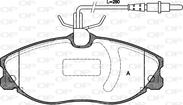 Kit de plaquettes de frein, frein à disque OPEN PARTS BPA0604.14