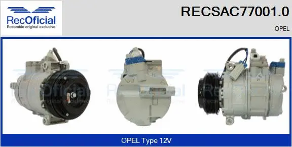Compresseur, climatisation RECOFICIAL RECSAC77001.0