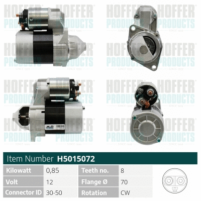 Démarreur HOFFER H5015072