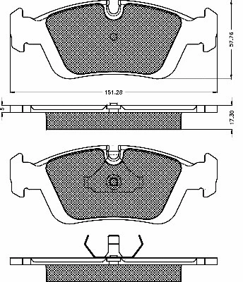 Kit de plaquettes de frein, frein à disque BSF 10332
