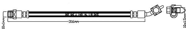 Flexible de frein JURATEK JBH1242R