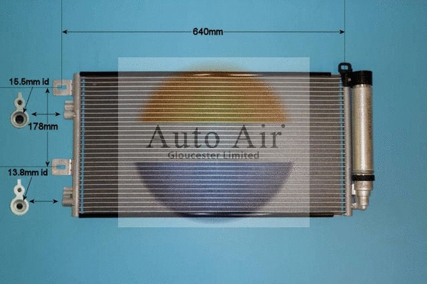 Condenseur, climatisation AUTO AIR GLOUCESTER 16-9728A