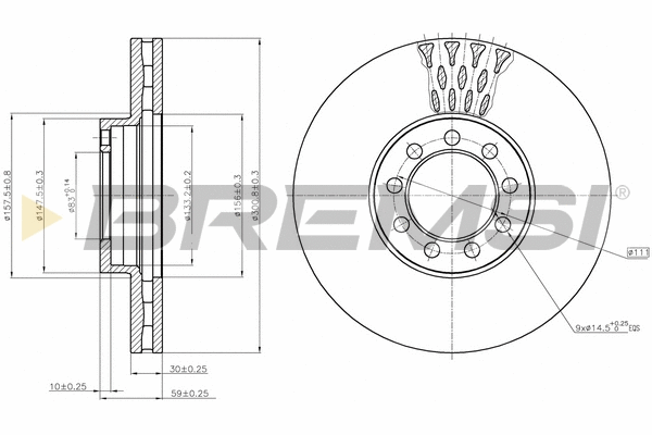 Disque de frein BREMSI CD5329V