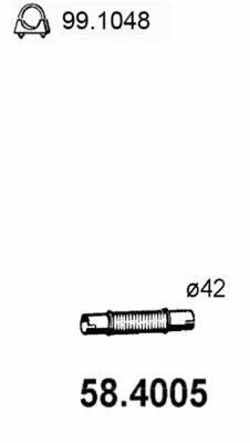 Tuyau d'échappement ASSO 58.4005