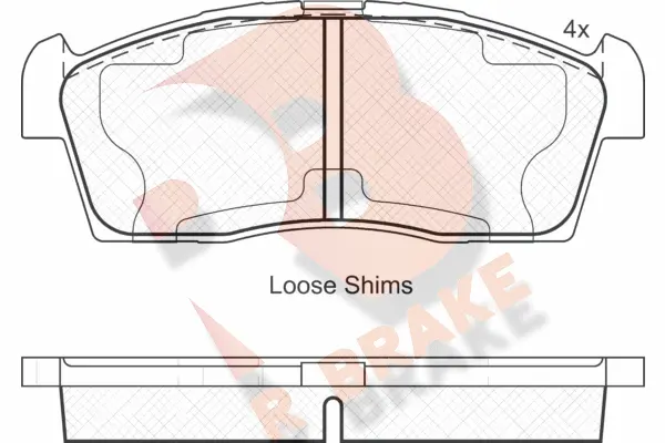 Kit de plaquettes de frein, frein à disque R BRAKE RB1833