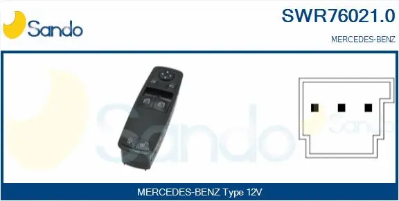 Interrupteur, lève-vitre SANDO SWR76021.0