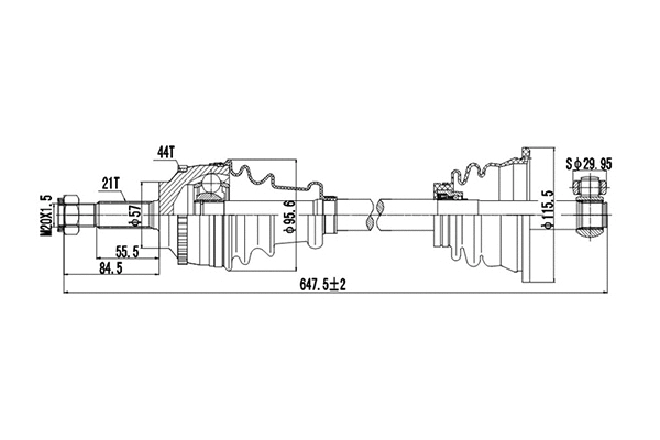 Arbre de transmission DYNAMATRIX DDS250055